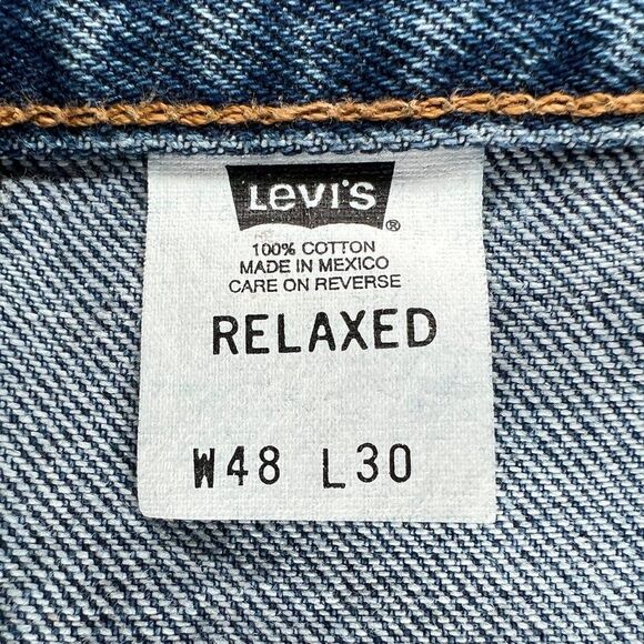 Levi's 540 Jeans Men's Size 48 Blue Vintage Brown Tab Relaxed Fit Denim - Picture 10 of 11